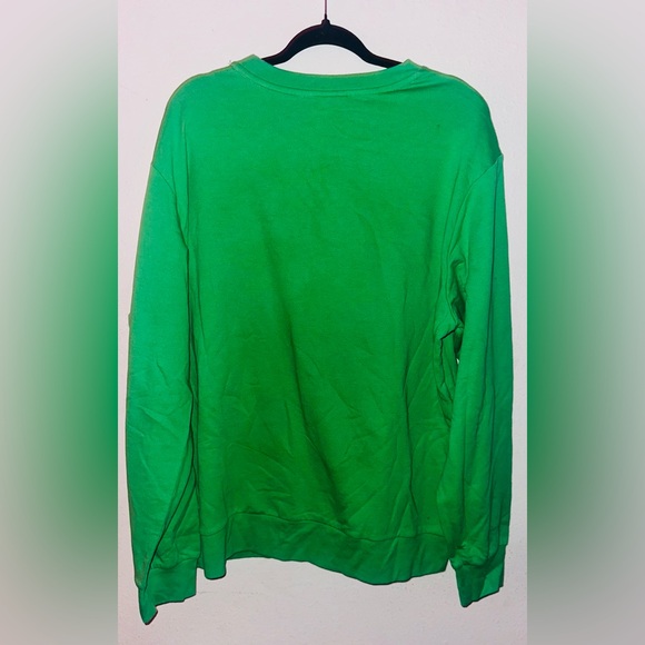 MAD ENGINE Ugly XMAS Sweater Men’s XL Green w/Fuzzy White Yeti Crewneck - Picture 6 of 7